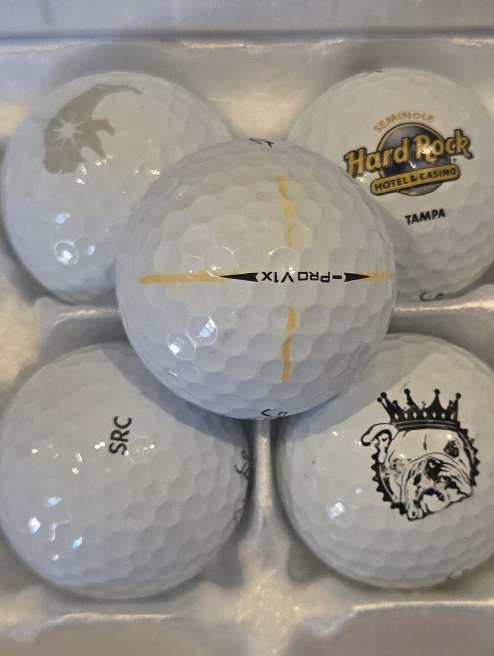 12 Titleist ProV1x Golf Balls. 11 White. 1 Yellow. Pristine Playing Condition. - Picture 3 of 3